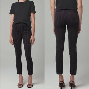 Citizens of Humanity Black Corduroy Olivia High Rise Ankle Size 26  🖤